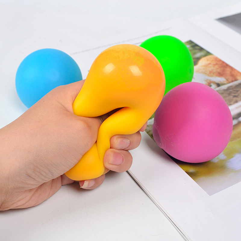 ToysMall Jucărie de stoarcere a mingii Super moale TPR Jucărie de strângere a mingii colorate pentru ameliorarea stresului Jucărie de strângere cu bile de ventilație elastică_voghion.com
