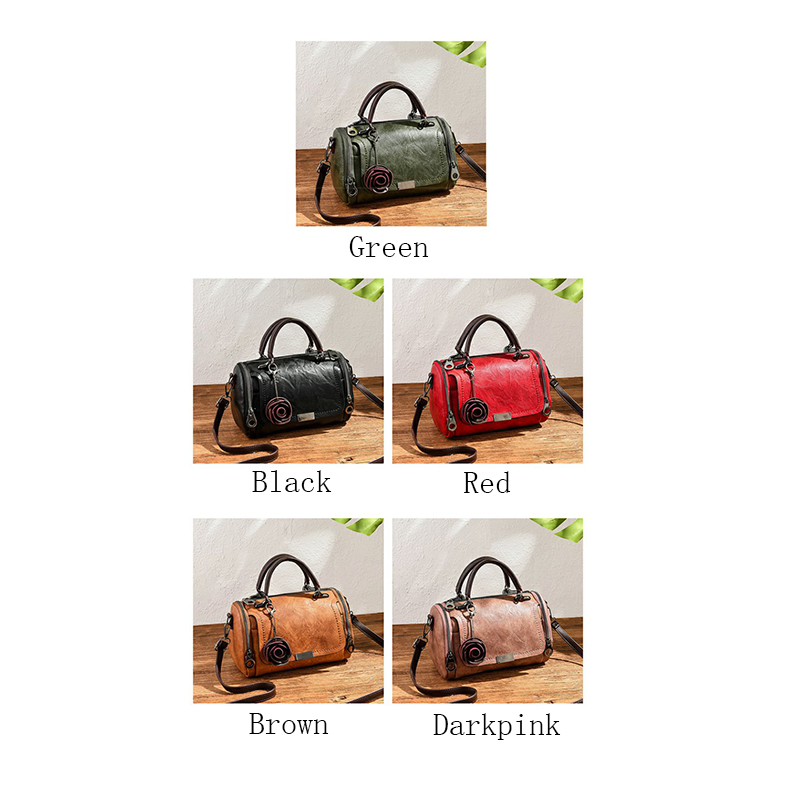 Borsa con ciondolo nuovi fiori Borsa da donna moda Boston borsa a tracolla singola borsa a tracolla da donna PU_voghion.com
