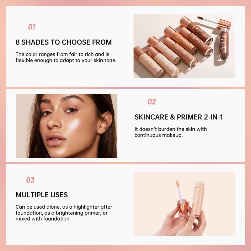 Body Glow Shimmer Halo Glow Liquid Filter - Erzielen Sie ein natürlich glänzendes Finish mit diesem leichten, mischbaren und seidig glatten Cream Face Illuminator M_voghion.com