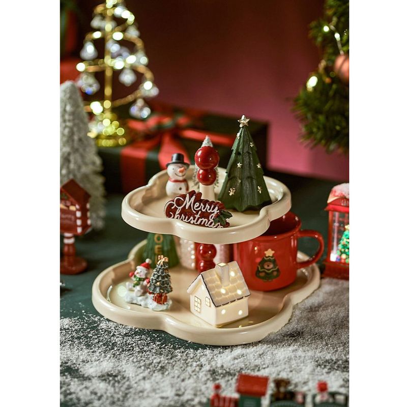 High-Value Brewing Fruit For Living Room Tea Room, Multi-Layer New Year Snack And Cake Display Plate_voghion.com