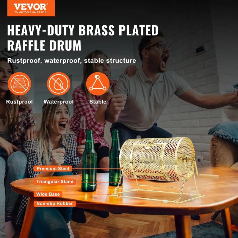 Ping Holds Wooden Pong 11.6 Drum With Raffle Ø7.48 Lottery Or Tickets 2500 Balls Metal Drawing Turning I 100 Spinning Handle X_voghion.com