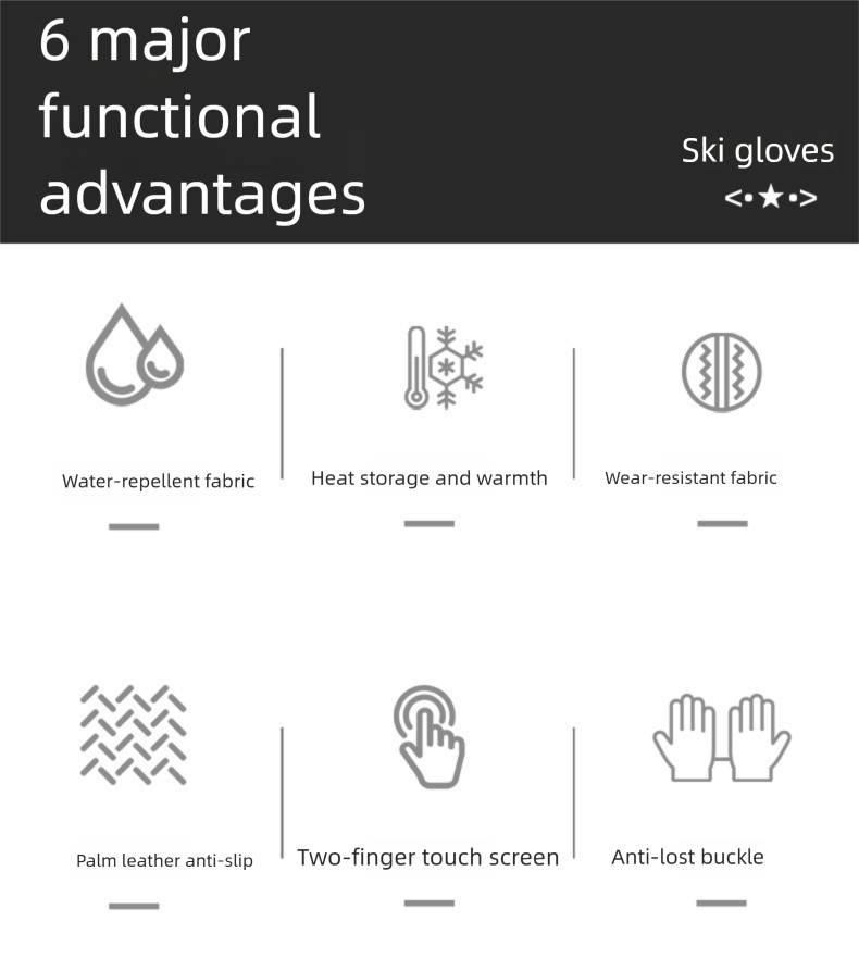 Erwachsene Ski Fleece-gefütterte warme neue Winter Radfahren Reiten Outdoor Männer und Frauen Touchscreen Handschuhe_voghion.com