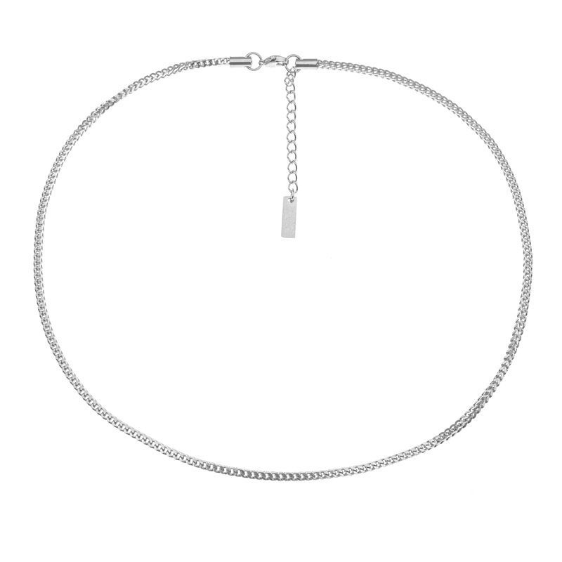 Titanium Steel Non-Fading Thick Cuban Link Necklace For Men Hip-Hop Street Style Men's Sweatshirt Plain Chain Accessory_voghion.com