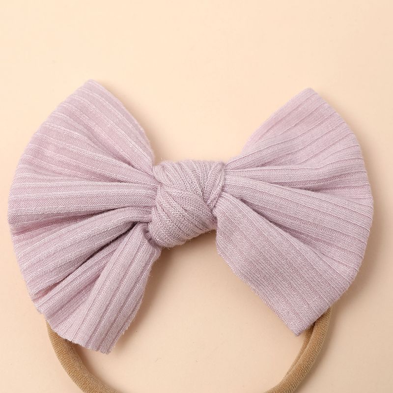 Accessori per capelli per bambini europei e americani transfrontalieri, fascia per capelli fine per neonati, fascia per capelli con fiocco a righe lavorata a maglia, fascia per capelli per neonati all'ingrosso_voghion.com