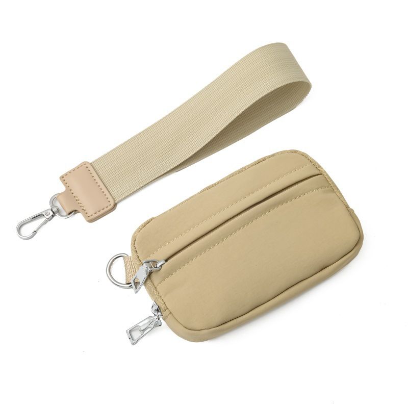 Minimalist Waterproof Nylon Small Wallet Multifunctional Card Holder Keychain Women's Coin Purse_voghion.com