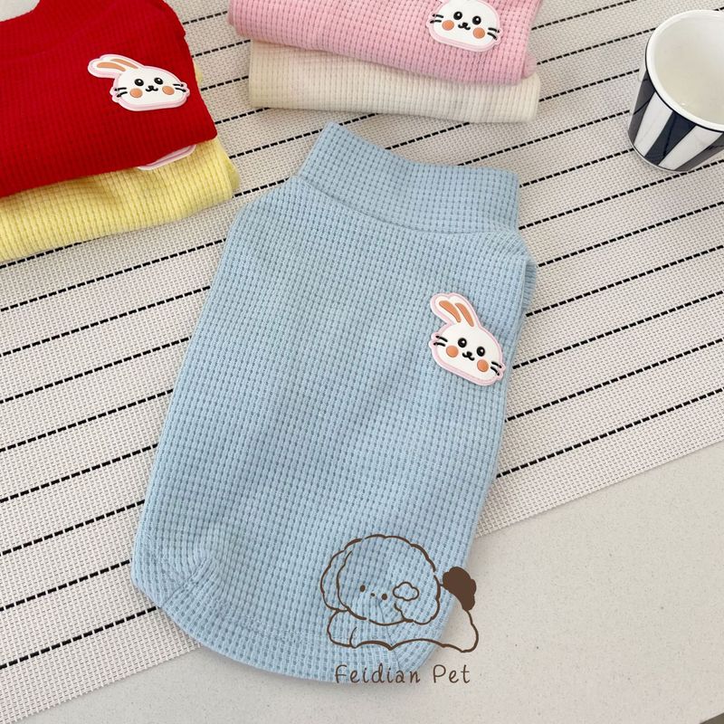 Boiling Point Pet 22 Autunno Inverno Coniglio Waffle Base Maglietta Tazza da Tè Cucciolo Piccolo Cane Gatto Girocollo Manica Lunga Abbigliamento_voghion.com