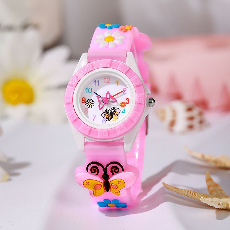 watch Butterfly Cartoon Quartz Digital Silicone Band Children's Gift Watch_voghion.com