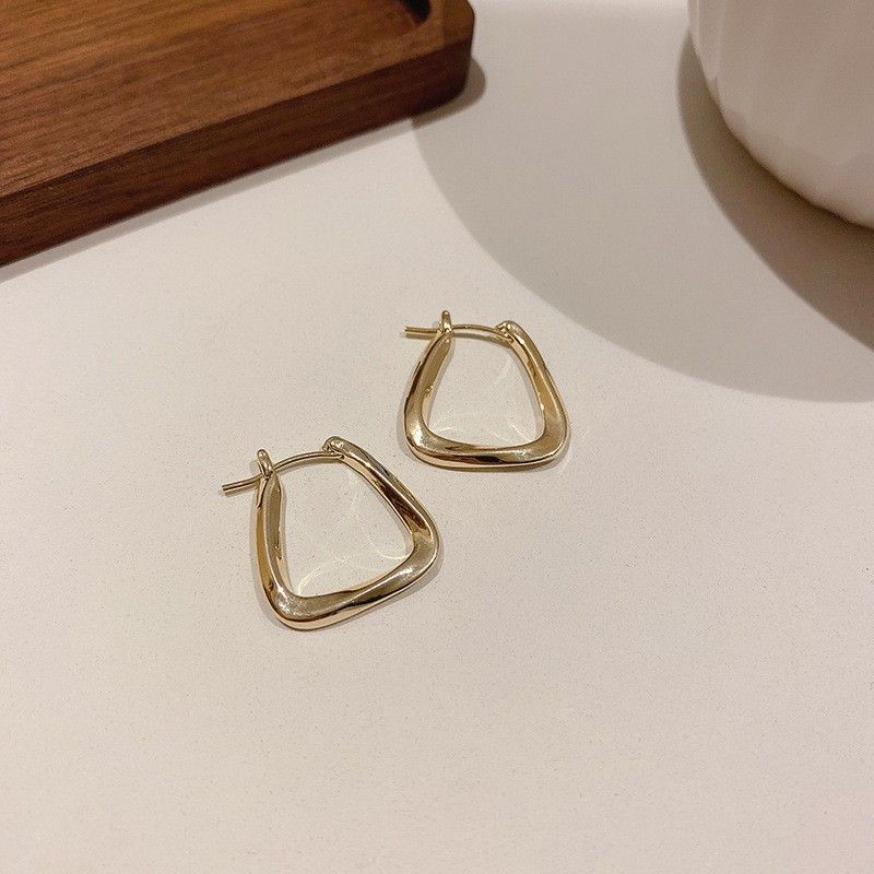 Orecchini a forma di ago d'argento, geometria, pasta fritta, intrecci semplici, metallo, personalità popolare, stile moda, donna_voghion.com