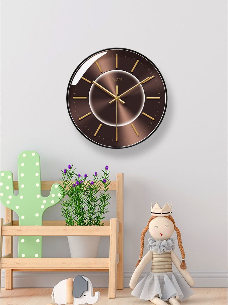 Yipula 7078 Ultra-Leise Wanduhr, personalisierbar, rund, für die Wandmontage, modernes Esszimmer, Quarzuhr_voghion.com