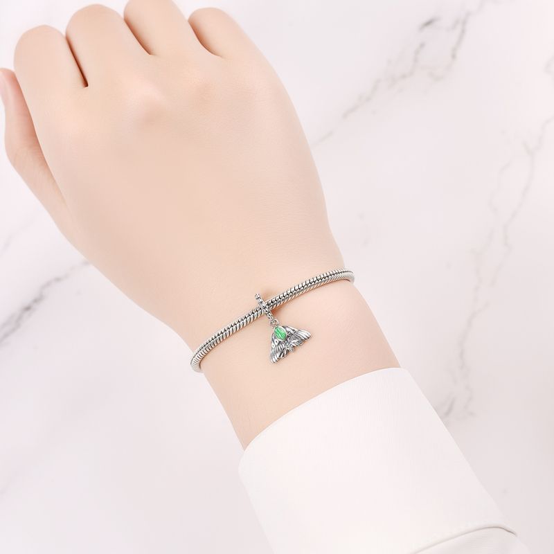 Women's Jewelry Insect Dragonfly Butterfly Firefly Charm Pendant Beads Jewelry With Bracelet Pieces White Copper Plated Silver_voghion.com