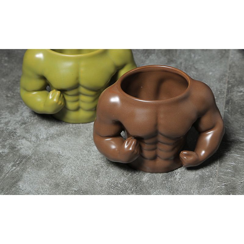 Kreative Tasse Strongman Fitness Muscle Abs Keramik Wasserbecher Desktop Storage Tube Ornament Hochwertiger Stifthalter_voghion.com