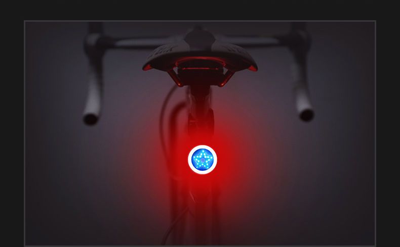 Feux de vélo de montagne à chargement USB, éclairage arrière créatif haute luminosité pour la conduite de nuit_voghion.com