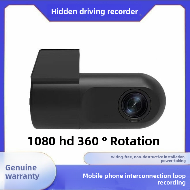 Hidden HD Dash Cam With Mobile WiFi Connection, 360 Rotating Lens, USB Plug-in, 1080P_voghion.com