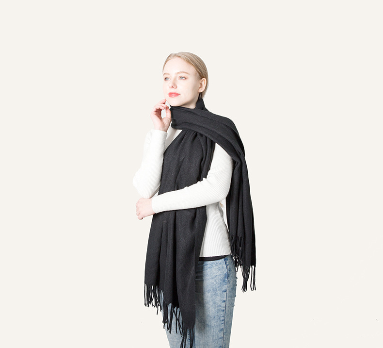 Women's Scarves imitation cashmere solid color scarf men and women couples solid color scarf shawl _voghion.com