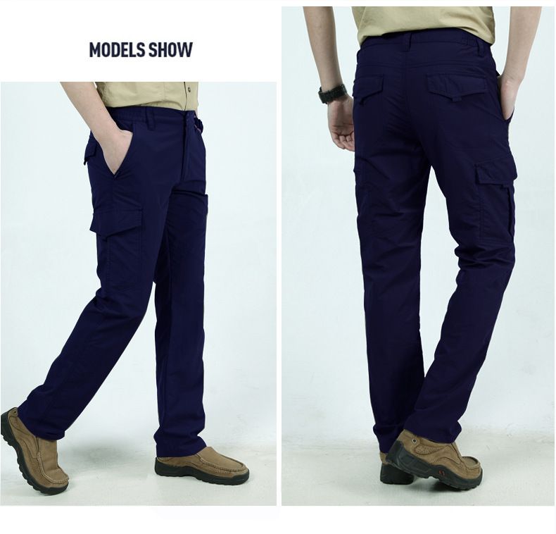 YGTOF Summer Casual Lightweight Army Military Long Trousers Male Waterproof Quick Dry Cargo Camping Overalls Tactical Pants Breathable_voghion.com