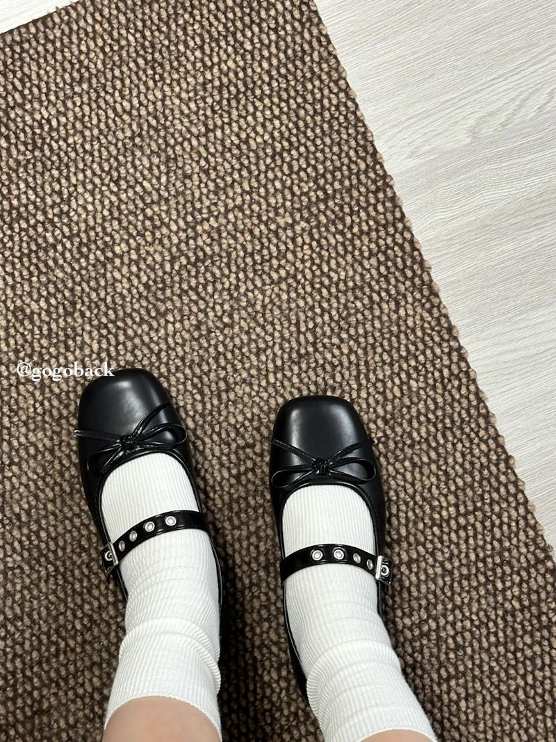 Lancui Niche Four-Color Versatile Ballet Style Soft Sole Comfortable Mary Jane Shallow Mouth Women's Leather Shoes_voghion.com