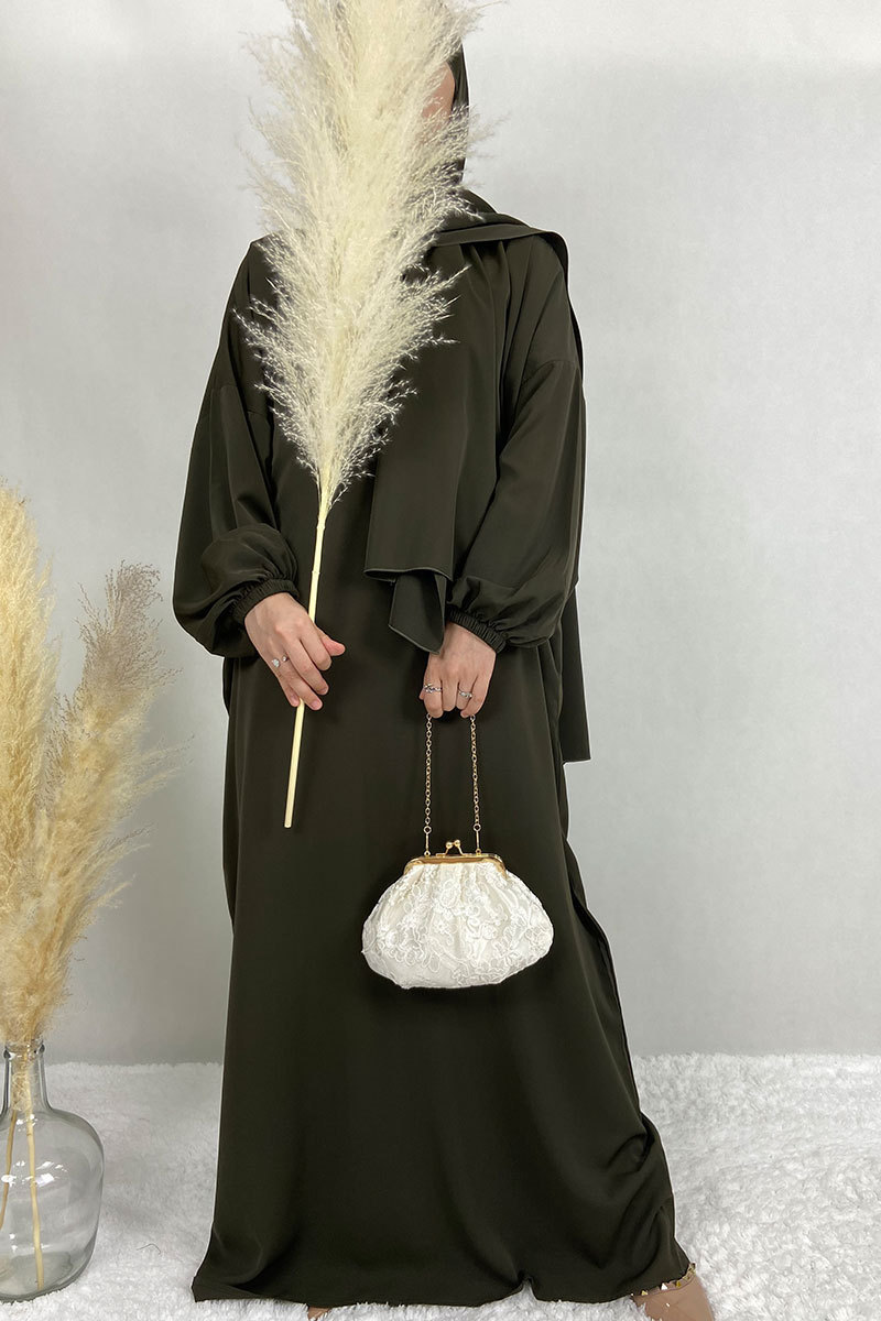 Malaysisches Damen-Kaftan-Kleid im Nahen Osten, Dubai, türkisch, mit Kapuze, langes Kleid_voghion.com