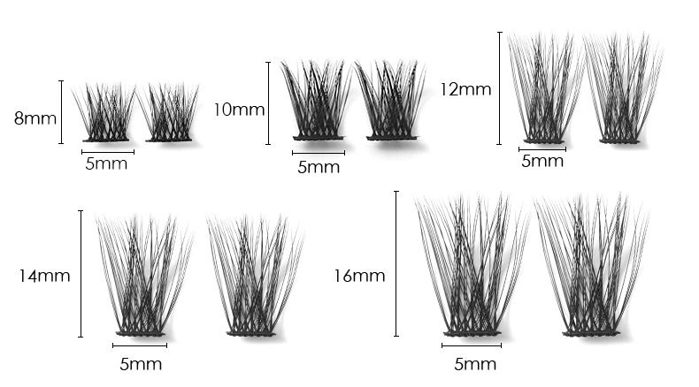 Sprzedaż międzynarodowa, 140 kępek sztucznych rzęs w kształcie litery D, europejskich i amerykańskich, pojedyncze kępki, naturalne, duża pojemność, rzęsy segmentowane, przeszczepiane, DIY_voghion.com