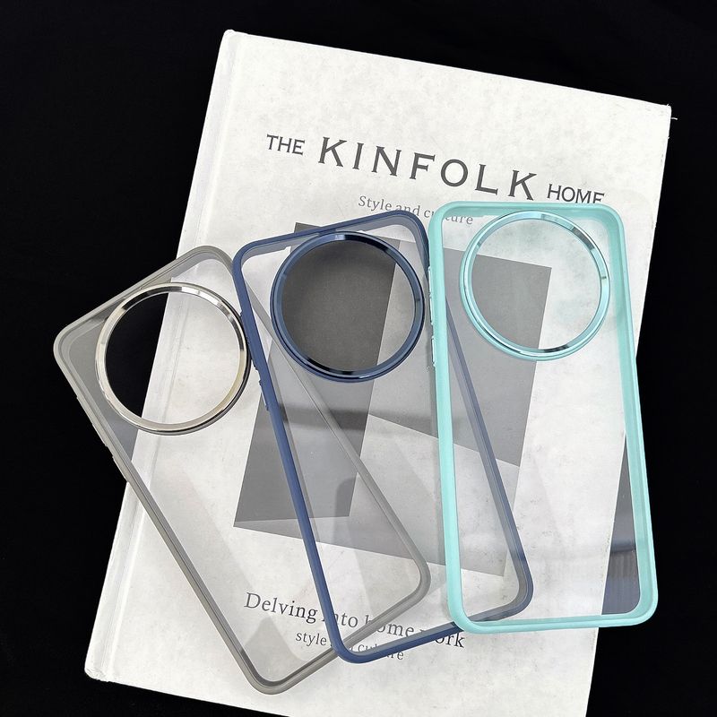 TechGlobe TechGlobe compatibile con Huawei Mate60Pro Custodia trasparente semplice per Mate60Pro+ Groove 60pro in metallo antiurto per donna_voghion.com