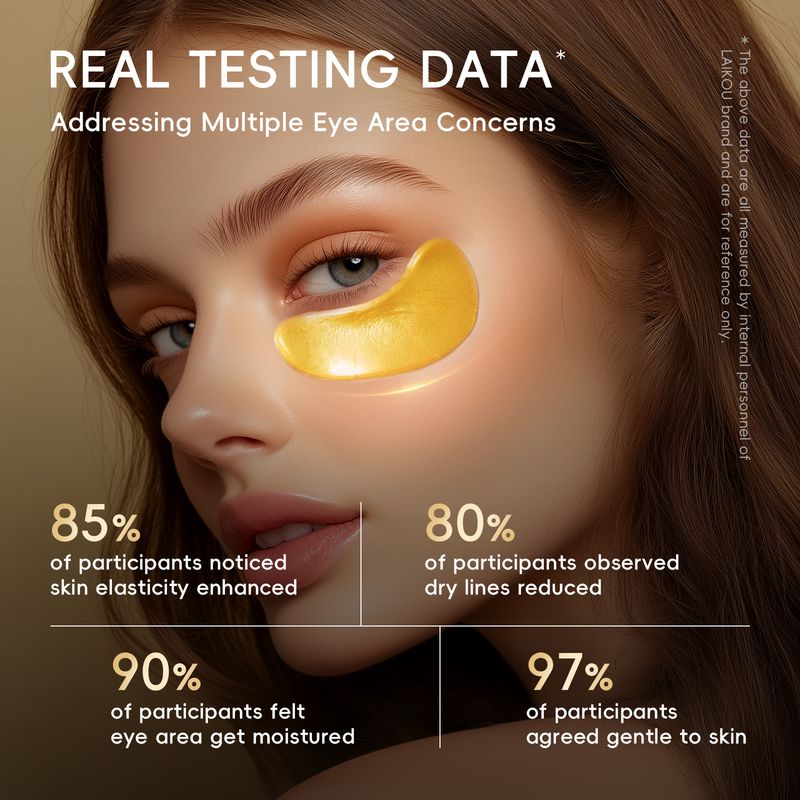 Máscara labial e para os olhos Laikou, 8 conjuntos de 5 peças, máscara hidratante para os lábios e para os olhos_voghion.com