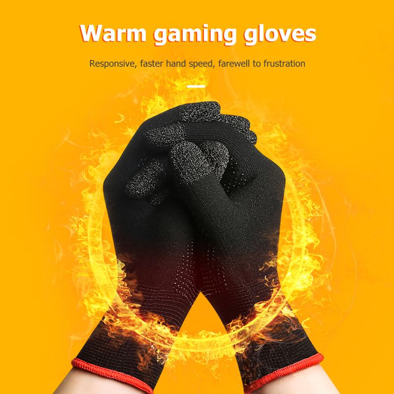Unisex Anti-Slip Screen Breathable Sweatproof Knit Thermal For Phone Games Touch Sensitive Gaming Gloves_voghion.com