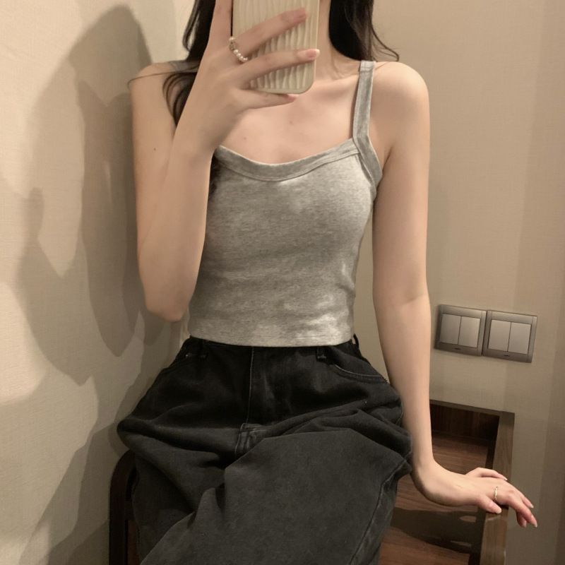 Tanktop, Unterwäsche, integrierter Blendschutz, schöner Rücken, atmungsaktives Brustpolster, einfach und lässig, atmungsaktiv, innen_voghion.com