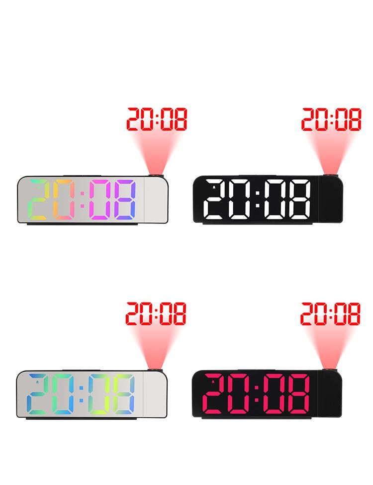 Nuova semplice sveglia digitale elettronica con display a LED con caratteri grandi e temperatura 8013_voghion.com