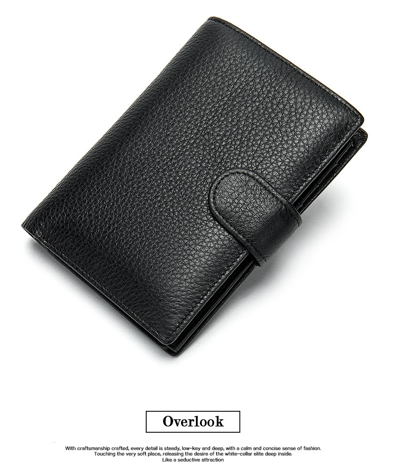 Portefeuille pour homme, portefeuille long en cuir de vache véritable de haute qualité, première couche de cuir de vache véritable_voghion.com