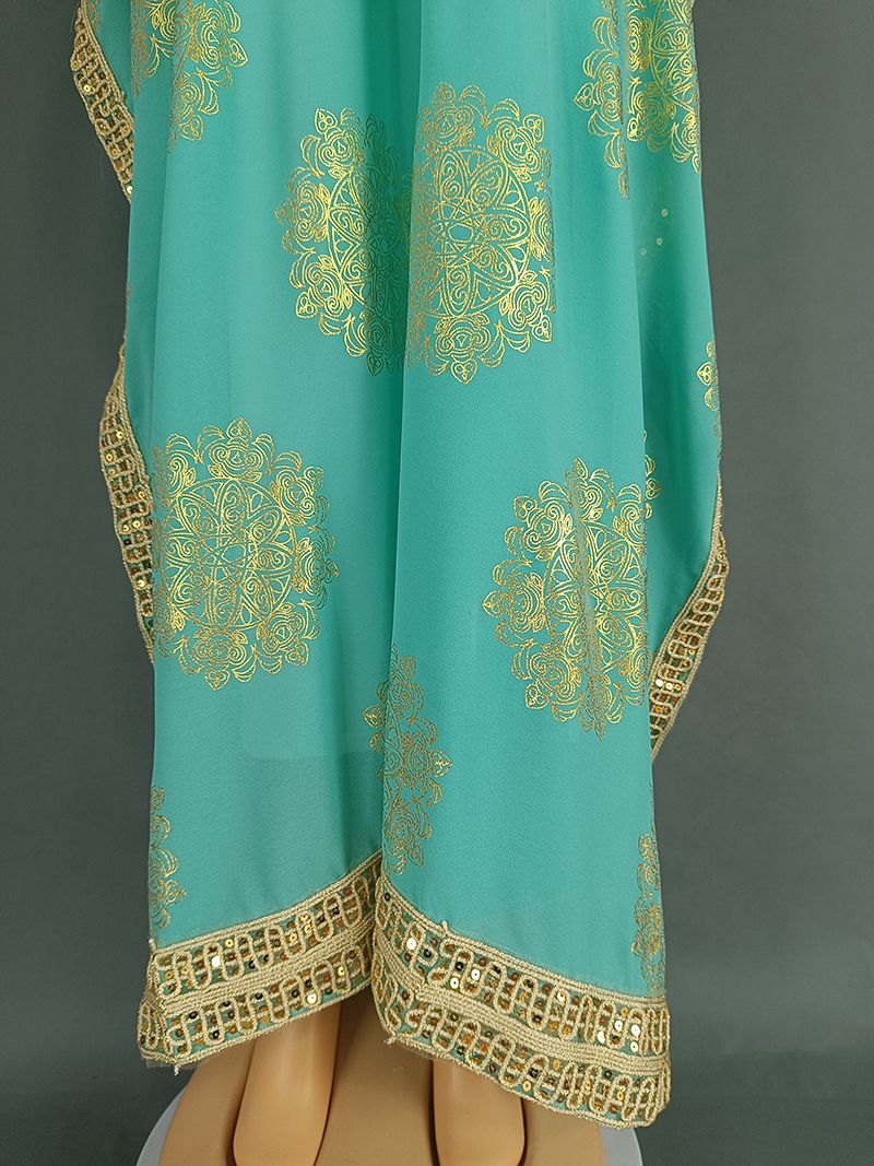 Frauen Kleidung Große Größe Kleid Dubai Heißer Verkauf Bronzing Chiffon_voghion.com