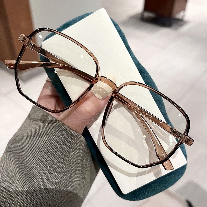 Occhiali da vista grandi quadrati alla moda, anti-luce blu, da donna, per computer, da gioco, classici, trasparenti_voghion.com