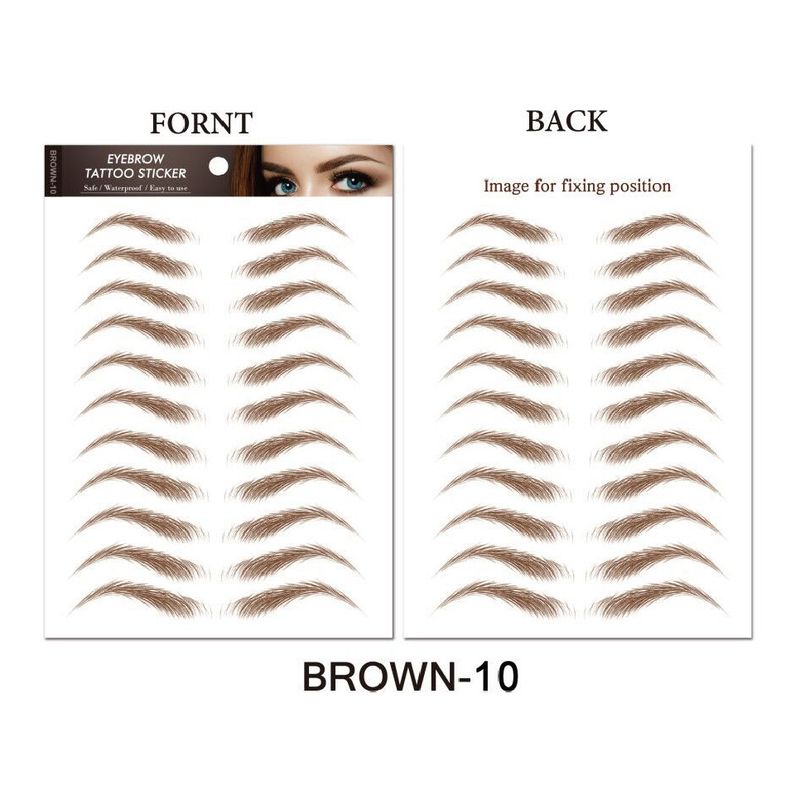 Autocollants de tatouage à l'eau pour sourcils 3D écologiques 6D, imperméables_voghion.com
