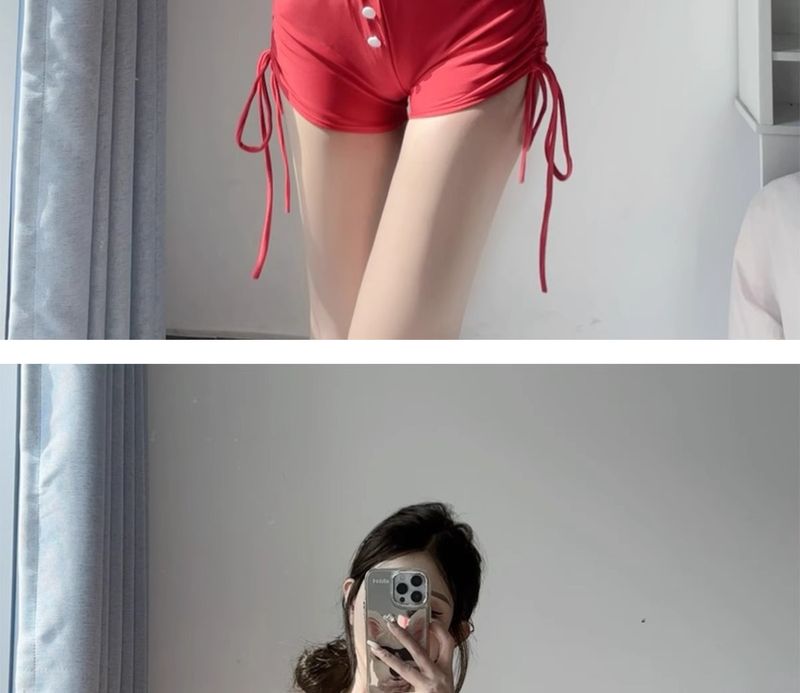 Dame 2025 Ny Dopamine Style Split Bikini Firedelt Sett Pure Desire Wind Langermet Hettegenser Badedrakt_voghion.com