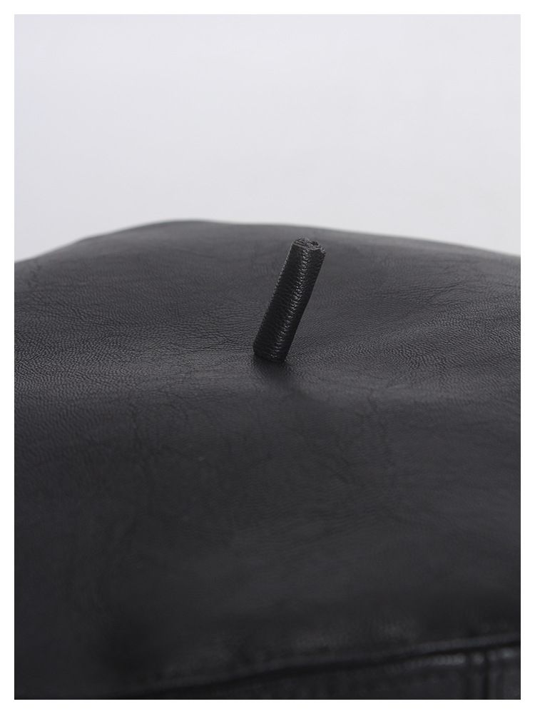 Neuheiten BUTTERMERE Leder Frauen Französisch Militär Baskenmütze Weibliche Rote Damen Kürbis Hut Einstellbar Vintage Herbst Winter Schiebermütze_voghion.com