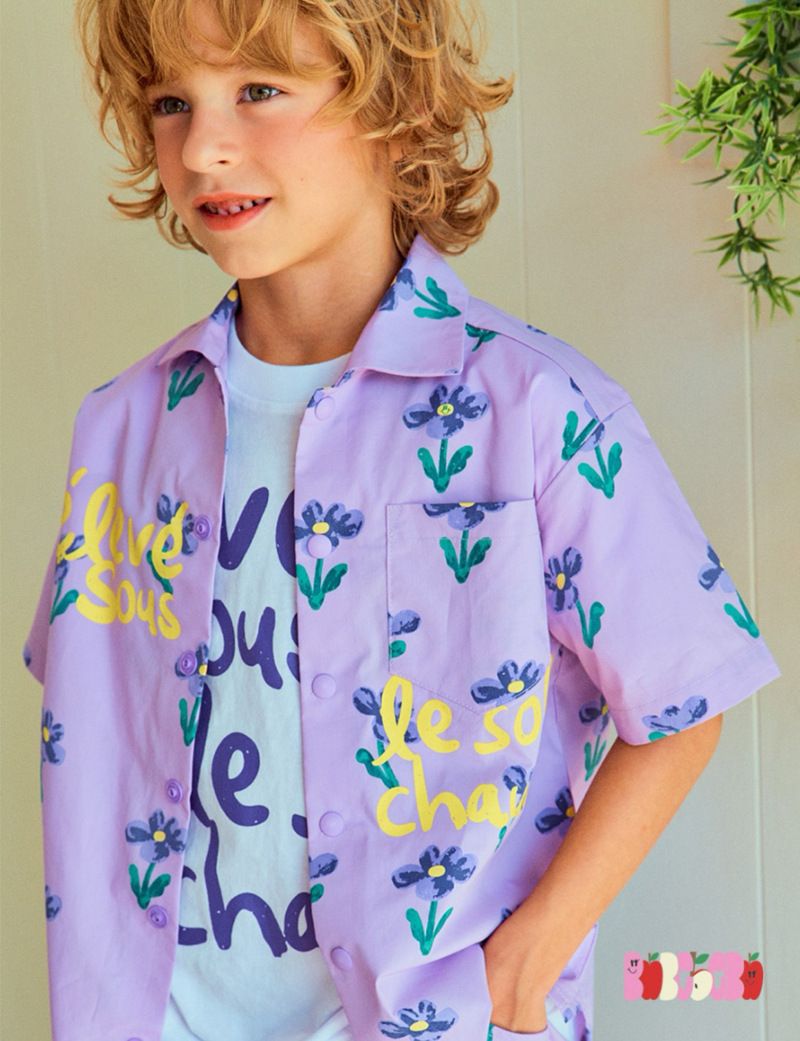 Παιδικά κοστούμια για αγόρια και κορίτσια 2025 Καλοκαίρι Νέο Παιδικό Σορτς με Κοντά Μανίκια σε Στυλ Κινούμενων Σχεδίων με Κοντά Μανίκια Bebebe_voghion.com