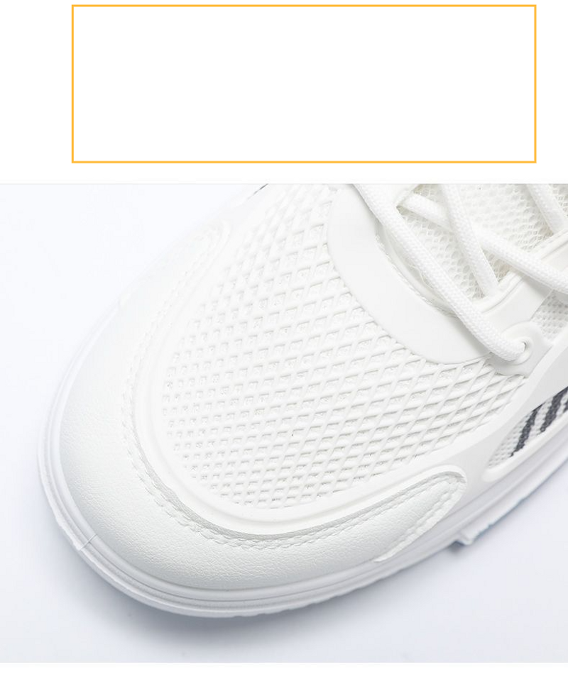 Scarpe sportive casual da uomo, estive, traspiranti, bianche, in mesh, adatte a tutti gli abbinamenti_voghion.com