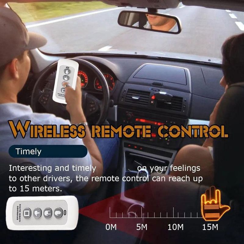 Auto Fanger Geste Auto Montéiert Multifunktionell Warnung Anti-Kollisioun Schwanz Luuchten, Interaktiv Palm Luuchten_voghion.com