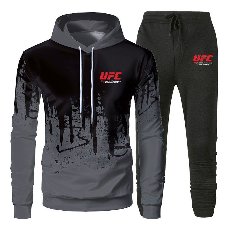 2024 nuovo set di felpa con cappuccio e pantaloni casual da corsa in autunno e inverno con getto d'inchiostro 3D, da uomo_voghion.com