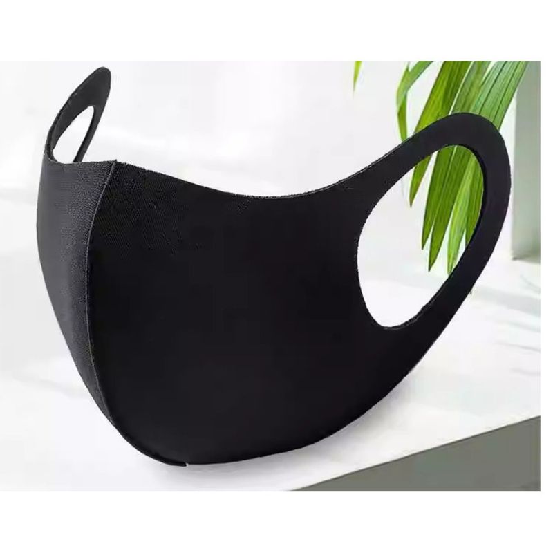 Mascherine per star della moda femminile e maschile, nere 3D, di grande bellezza, traspiranti, antipolvere, con protezione solare, lavabili, sottili, color ghiaccio_voghion.com