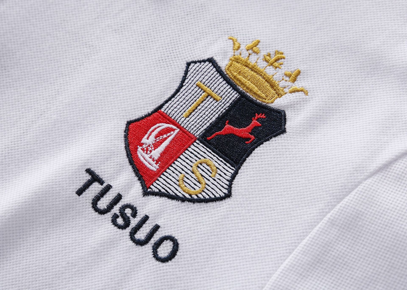 Kurzarm-Poloshirt für Herren, bestickt, modisch, lässig, Slim Fit, reine Baumwolle, Schlitz in Übergröße_voghion.com