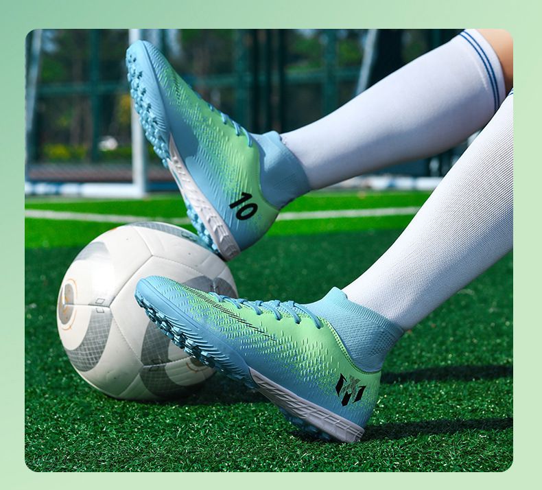 Scarpe da calcio per ragazzi e ragazze, per studenti, da gioco in erba, da allenamento, con punta lunga, FG, da ginnastica con punta schiacciata_voghion.com