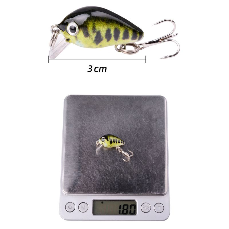 Minnow Micro Rock Fat Lure 3D Printed Small Fish Bait 1.8g_voghion.com