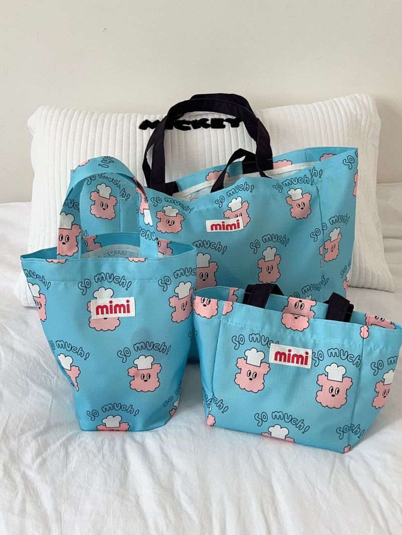 New Ins Korean Portable Color-Block Waterproof Handbag Outing Storage Dog Walking Pet Bag_voghion.com