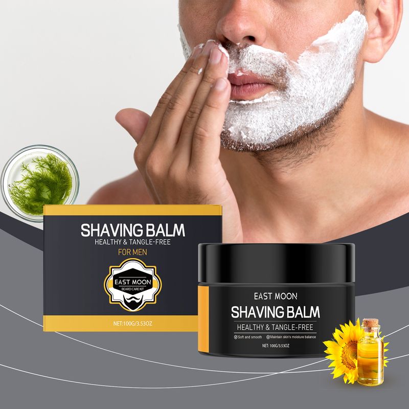 EAST MOON Shaving Cream, Smooth Comfortable Moisturizing Softening Portable Refreshing Skin Care Shaving Cream_voghion.com