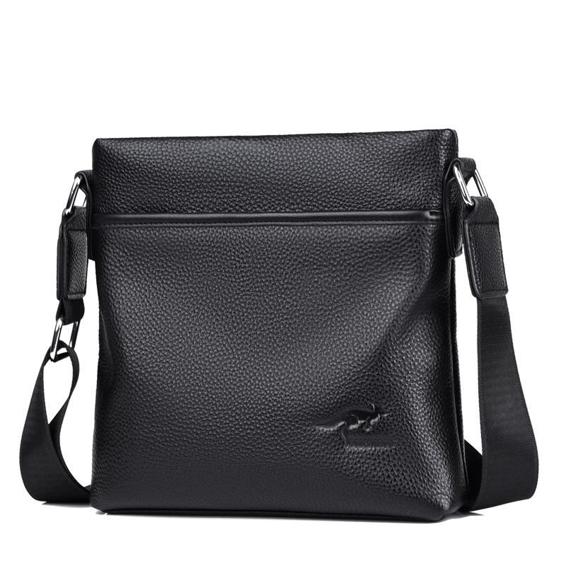 Men's bag first-layer cowhide shoulder crossbody bag genuine leather men's bag business casual backpack hanging bag trendy_voghion.com