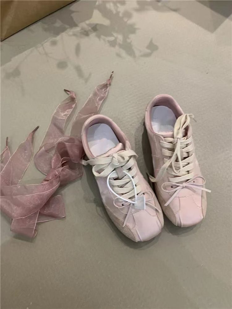 Rindsleder-Version Ballett-Stil Schleife Multifunktionale Colorblocking Deutsch_voghion.com