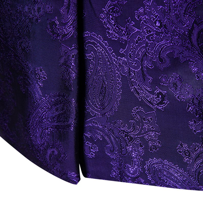 Anzug Court Style Dunkles Muster Design Mode Single Button Slim Fit Herren Blazer_voghion.com