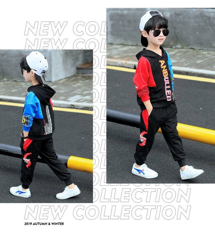 Vêtements pour enfants garçons, nouvelle édition coréenne d'automne 2023, beau pull ample et décontracté pour garçons, deux pièces_voghion.com