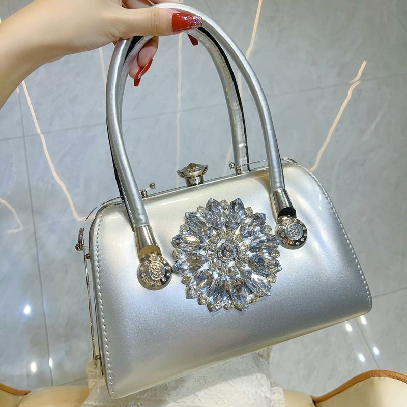 Nuova borsa a tracolla singola da donna, con intarsi di girasole e strass, per feste e serate_voghion.com