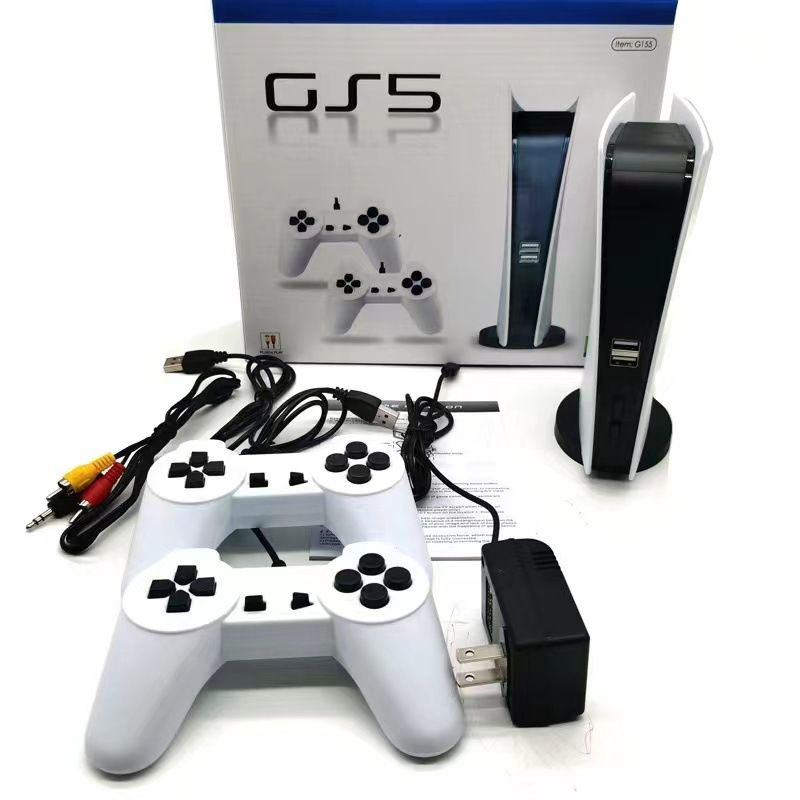 Mini TV-spelconsole P5 Nostalgische rood-witte machine FC met 300 ingebouwde spellen voor twee spelers_voghion.com