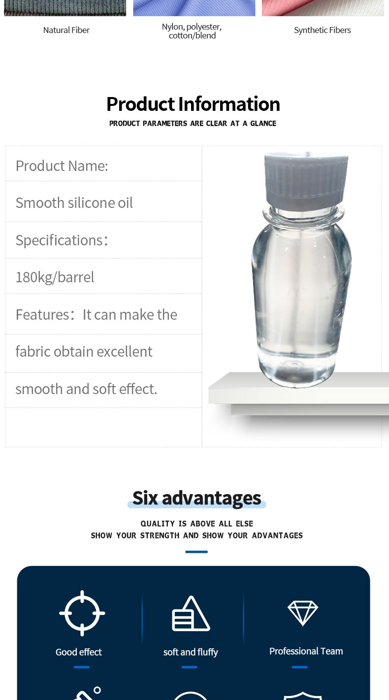 Smooth silicone oil provides excellent smoothness for fabrics_voghion.com